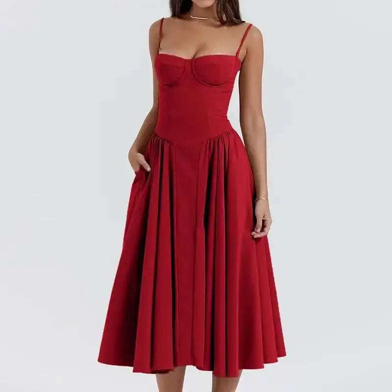 Summer Sexy Women Dress Bohemia Long Dresses Luxury Elegant V-neck Sleeveless Slip Flower Beach Sundress Dress for Female 2025