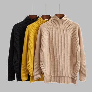 Women Turtleneck Sweater Winter Fashion Pullover Elastic Knit Ladies Jumper Casual Solid Black Female Basic Tops