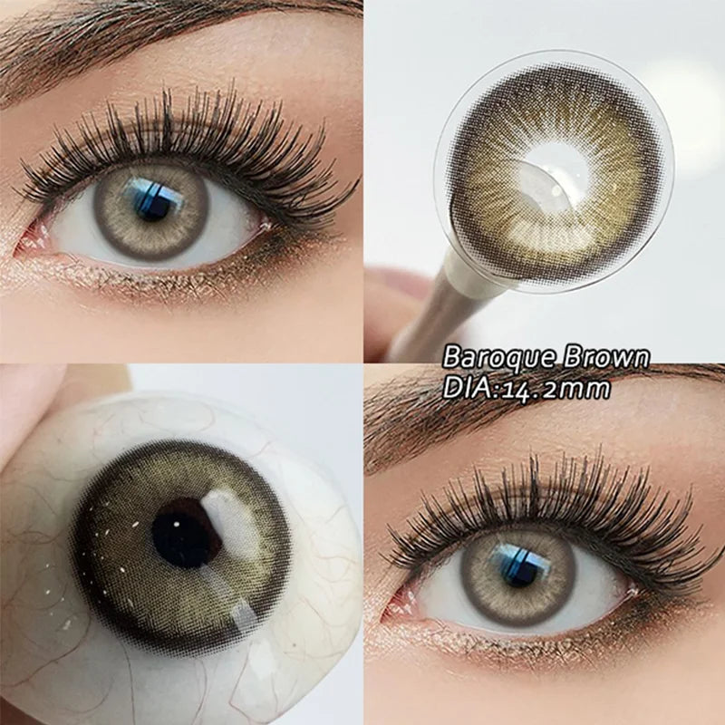 KSSEYE 2pcs/pair New Colored Contact Lenses for Eyes Green Pupils Super Natural Korean Lenses Cosmetics Contacts Fast Shipping