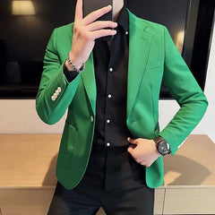 Oversize Thin Male Blazer Plus Big Size Yellow Slim Fit Men's Suit Jackets Menswear Casual Fashion 2024 Coat New in Original