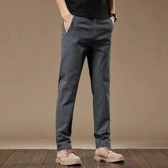 Business Casual Trousers Men's 2024 Autumn Men's Clothes Work Pants Male Formal Dress Straight Pants Black Gray Khaki