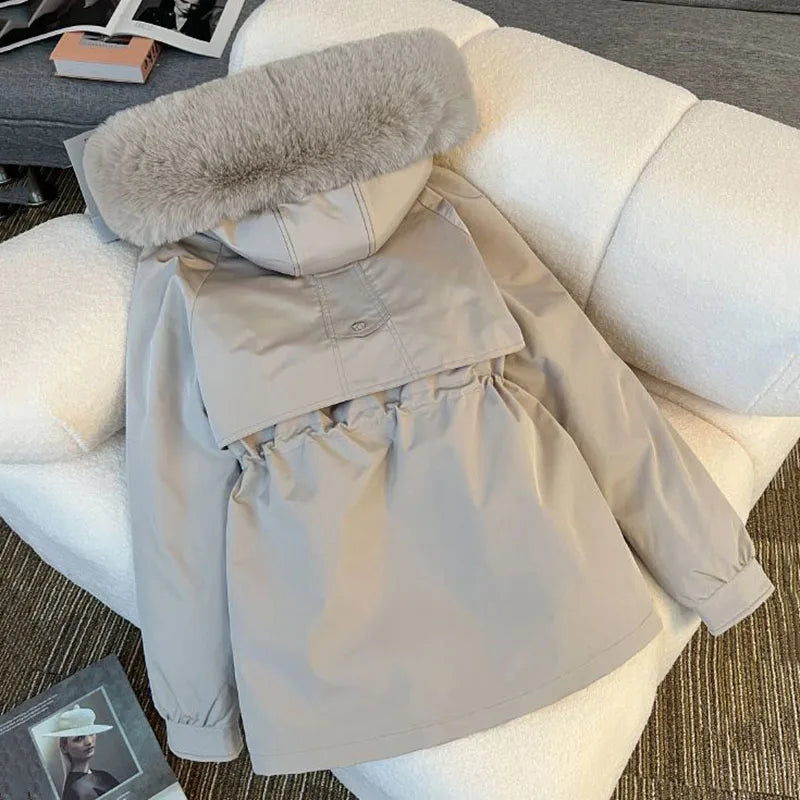 Winter Parkas Jacket Women New Fashion Korean Loose Hooded Thick Warm Casual Cotton Padded Coat Female Overcoat Casual Lady Tops