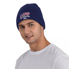 Donald Trump 2024 Take America Back Hats Autumn Winter Skullies Beanies Warm Caps Men Women Acrylic Knitted Caps