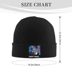 Trump Shot Fight Hat Autumn Winter Skullies Beanies Warm Assassination Attempt Caps Men Women Acrylic Skullcap