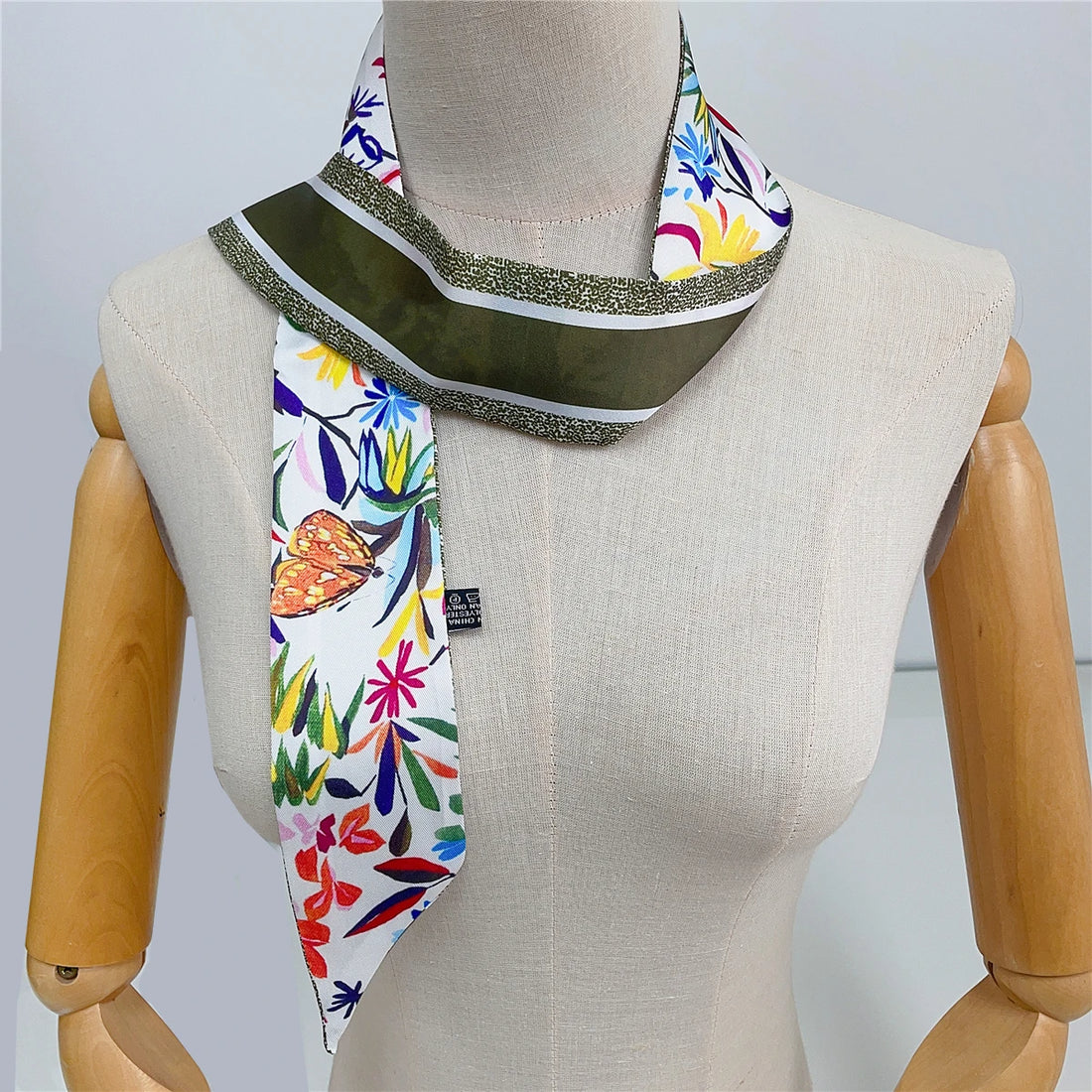 2024 New Design Pansy Tarot Scarf Women Luxury Brand Scarf Skinny Bag Silk Scarves Foulard Hair Neckerchief Headband For Ladies