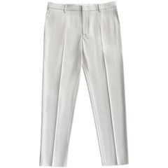 2023 Arrival Men's Cropped Trousers with British Style Drape and Lightweight Fabric, Men's Dress Pants